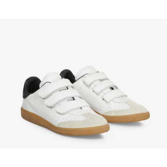 NWOT Isabel Marant Beth Low-Top Suede Slip On Sneakers White Women's Size 40 - Picture 1 of 9
